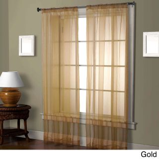 Victoria Classics Cedar Front Sheer 84 inch Curtain Panel Gold Size 50 x 84