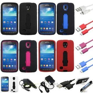 XMAS SALE Hot new 2014 model Hybrid Case Stand+AC+DC Charger+Holder+Cable For Samsung Galaxy S4 Active i537CHOOSE COLOR Cell Phones & Accessories