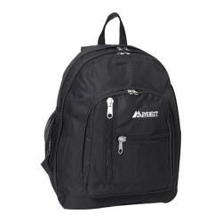 Everest 16 inch Black Front Mesh Pocket Backpack