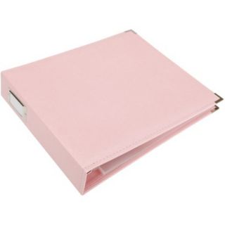Faux Leather 3 Ring Binder   Pink (12x12)