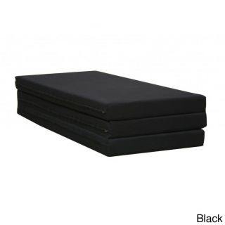 Black Extra Small Twin 75 inch Foam Tri fold Camping/ Exercise Mat