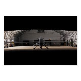 MQ 1C Sky Warrior unmanned aircraft sits in hanger Print