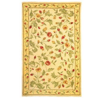 Homefires Delicate Blossoms 28 Inch by 90 Inch Indoor Hand Hooked Area Rug   Bedroom Area Rugs