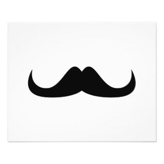 Customizable Cool Black Handlebar moustache Custom Flyer