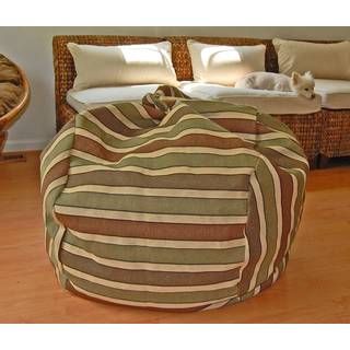 Ahh Products Wide Desert Stripes 36 inch Washable Bean Bag Chair Brown Size Large