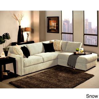 Furniture Of America Faith Deluxe Contemporary Microfiber Fabric Upholstered 2 piece Sectional