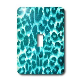 3dRose LLC lsp_30864_1 Turquoise Leopard Print Animal Prints Fashion Single Toggle Switch   Switch Plates  