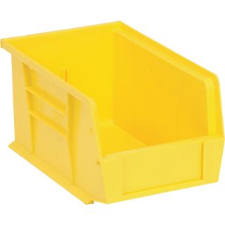Quantum Storage Heavy-Duty Ultra Stacking Bins — 9 1/4in. x 6in. x 5in. Size, Yellow, Carton of 12  Ultra Stack   Hang Bins