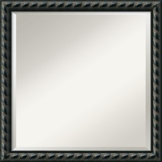 Amanti Art Pequot Black Framed Square Mirror Black Size Medium