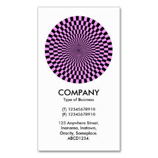 Op Art   Light Violet and Black Business Cards