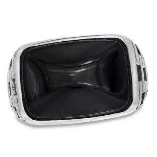 Mens Rectangular Onyx Ring in Sterling Silver   Zales
