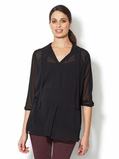 Chiffon Blouse with Neck Tie by Kami Maternity