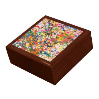 Abstract   Crayon   Mardi Gras Keepsake Box