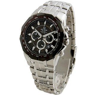 Men Casio EF540D 5A Edifice Stainless Steel Edifice Brown Dial Tachymeter Watches