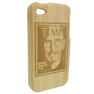 Kaufease Tam bamboo iPhone 4/4s case/shell Wood case shell,Protective sleeve Jobs pattern Cell Phones & Accessories
