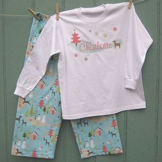 winter wonderland personalised pyjama by kushdi for kids