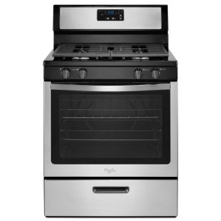 Whirlpool Freestanding 5.1 cu ft Gas Range (Stainless Steel) (Common 30 in; Actual 29.88 in)