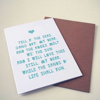'til a the seas gang dry' card by eat haggis