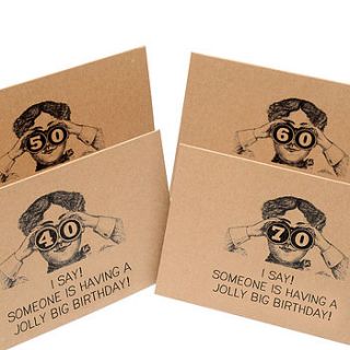 binocular birthday card by papergravy