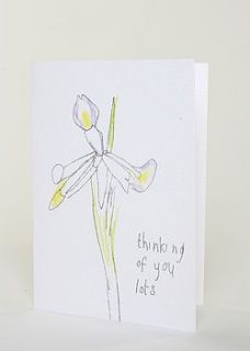 'thinking of you' sympathy card by death by tea