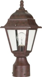 Nuvo 60/547 Old Postlantern with Clear Glass, Old Bronze   Outdoor Post Lights  
