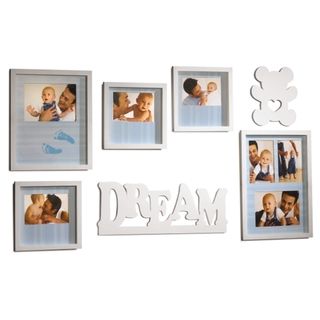 Melannco Mellannco 7 piece Baby Dream Wall Photo Frame Set White Size Other