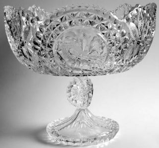 Hofbauer Byrdes Collection (The) Round Compote   Height x Width   Clear, Pressed