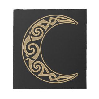 Celtic Crescent Moon Memo Pad