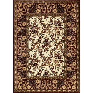 Floral Ivory Area Rug (53 X 73)