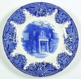 Wedgwood Salem College Blue Dinner Plate, Fine China Dinnerware   Blue College S