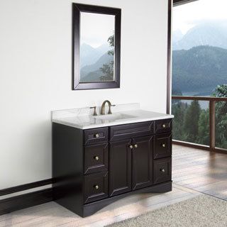 Sirio 48 inch Wide Oak/marble Bathroom Vanity Bv003 By Sirio Espresso Size Single Vanities