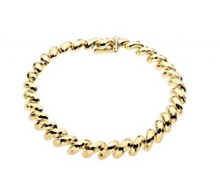 EternaGold 8 Diamond Cut San Marco Bracelet, 14K Gold, 10.1g —
