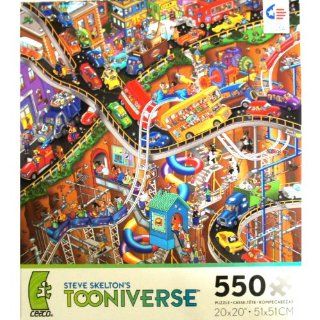 Steve Skelton's Tooniverse Moving Parts   550 Piece Jigsaw Puzzle Toys & Games