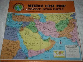 Middle East Map, 550 Piece Jigsaw Puzzle Toys & Games