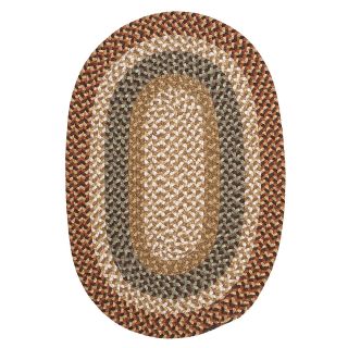 Gourmet Natural And Black Braided Rug (2 X 3 Oval)