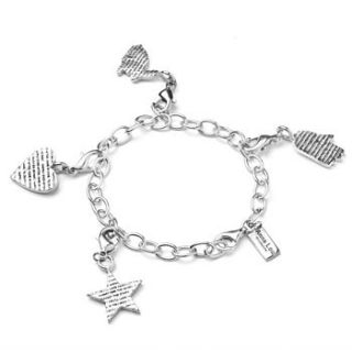 engraved charming bracelet by anna lou of london