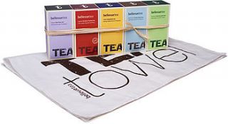 tea & tea towel gift set by bellevue tea