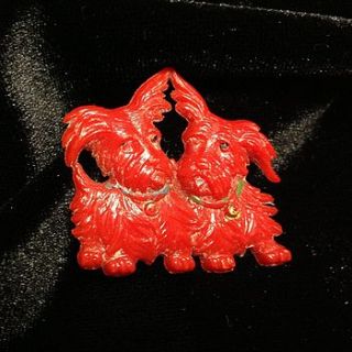 vintage 1950's bakelite terrier brooch by iamia