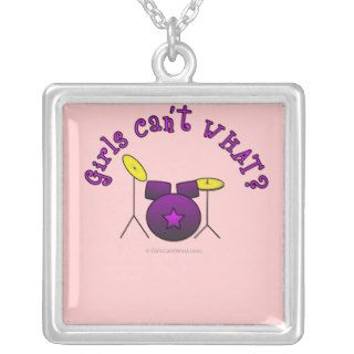 Drum Set   Purple Pendant