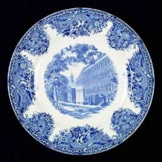 Wedgwood Salem College Blue Dinner Plate, Fine China Dinnerware   Blue College S