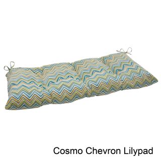 Pillow Perfect Outdoor Cosmo Chevron Tufted Loveseat Cushion