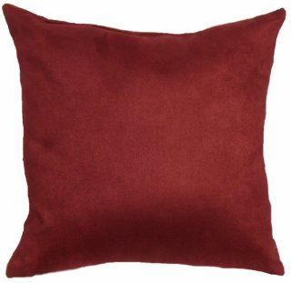 Microfiber Polyester Faux Suede Taupe, 16"x16" Decorative Indoor Throw Pillow; Fully Assembled and Stuffed in the U.S.A   Tan Throw Pillows