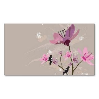Magnolias Profile Card Business Card Templates