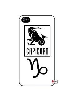 Capricorn Sign Zodiac Horoscope Symbol iPhone 4 Quality Hard Snap On Case for iPhone 4 4S 4G   AT&T Sprint Verizon   Black Frame Cell Phones & Accessories