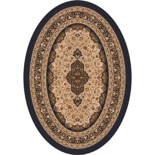 Milliken Tiraz 5 ft 4 in x 7 ft 8 in Oval Brown Transitional Area Rug