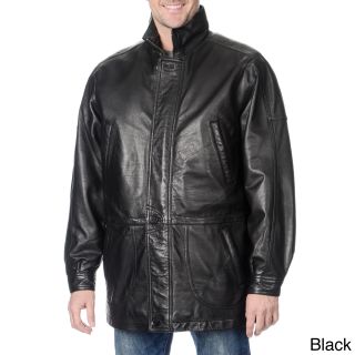Whetblu Mens Mid length Leather Jacket