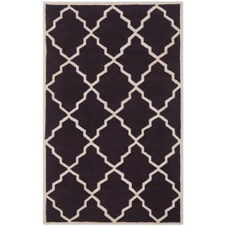 Safavieh Handmade Moroccan Chatham Dark Purple Wool Rug (4 X 6)