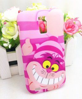 3D Cheshire Cat Shy Cute Lovely Pink Prison Break Hard Case Cover For Samsung Galaxy S2 S 2 II T Mobile SGH T989 Cell Phones & Accessories