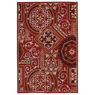 Felicity Red Hand Tufted Wool Rug (76 X 90)
