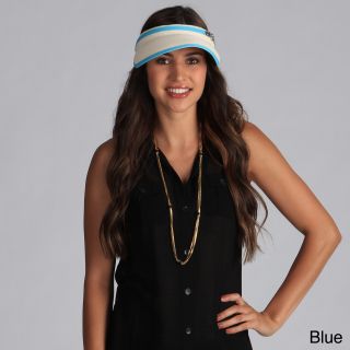 Calvin Klein Calvin Klein Womens Straw Visor Hat Blue Size One Size Fits Most